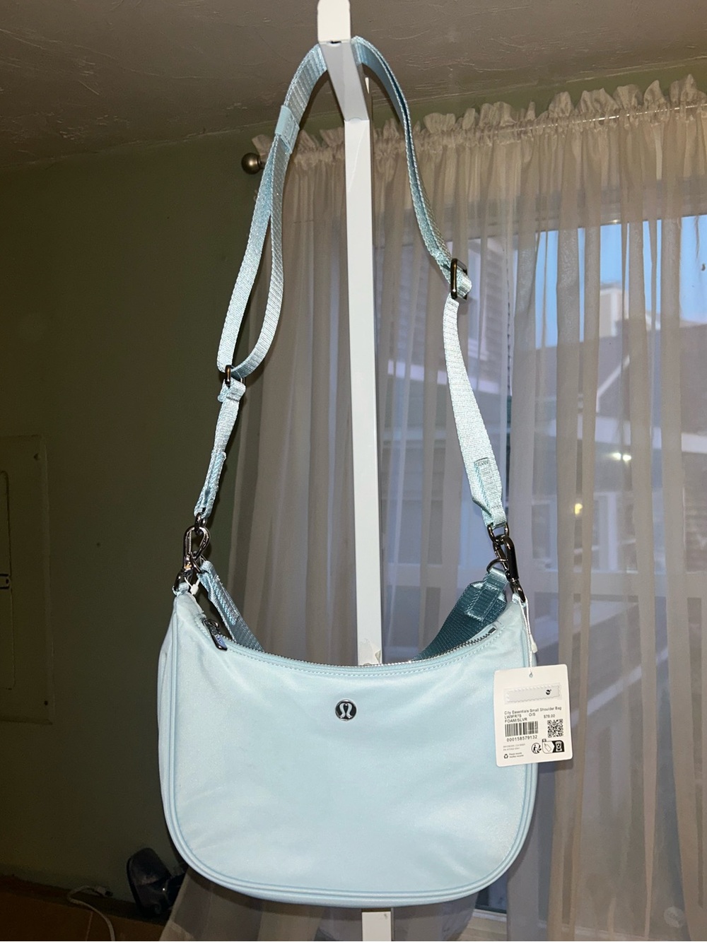 Lululemon City Essentials Small Shoulder Bag in the color Seafoam